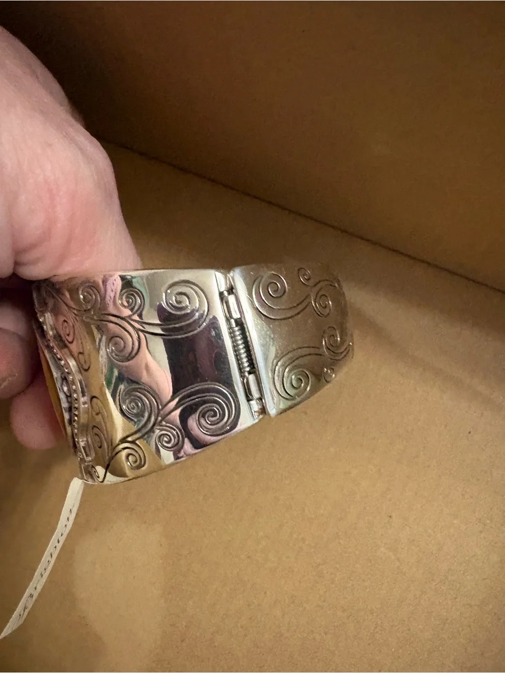 Brighton Two-Tone Gold and Silver Medallion Cuff Bracelet